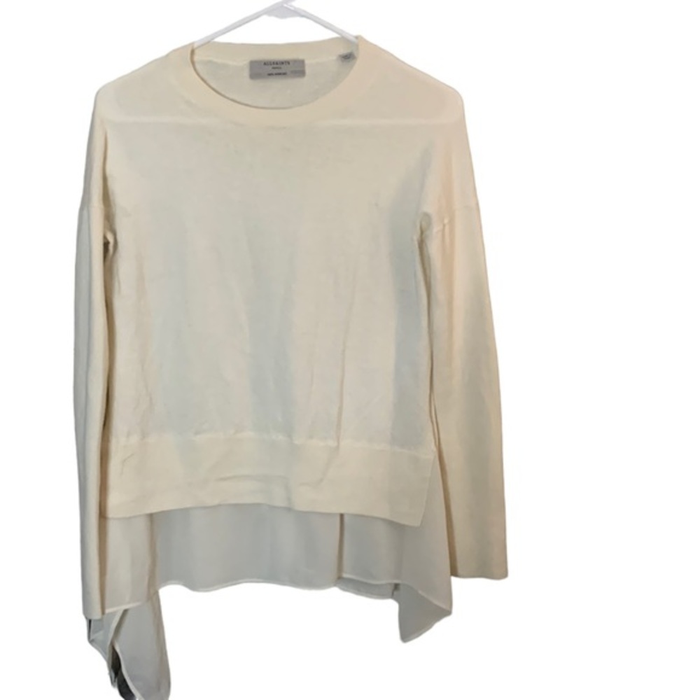 All Saints Libby Crew Neck Merino Wool Sweater Size Small - Picture 2 of 9